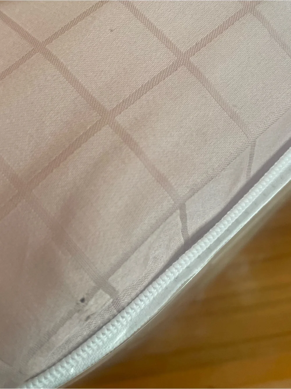 300 TC Blush windowpane Sheet Set